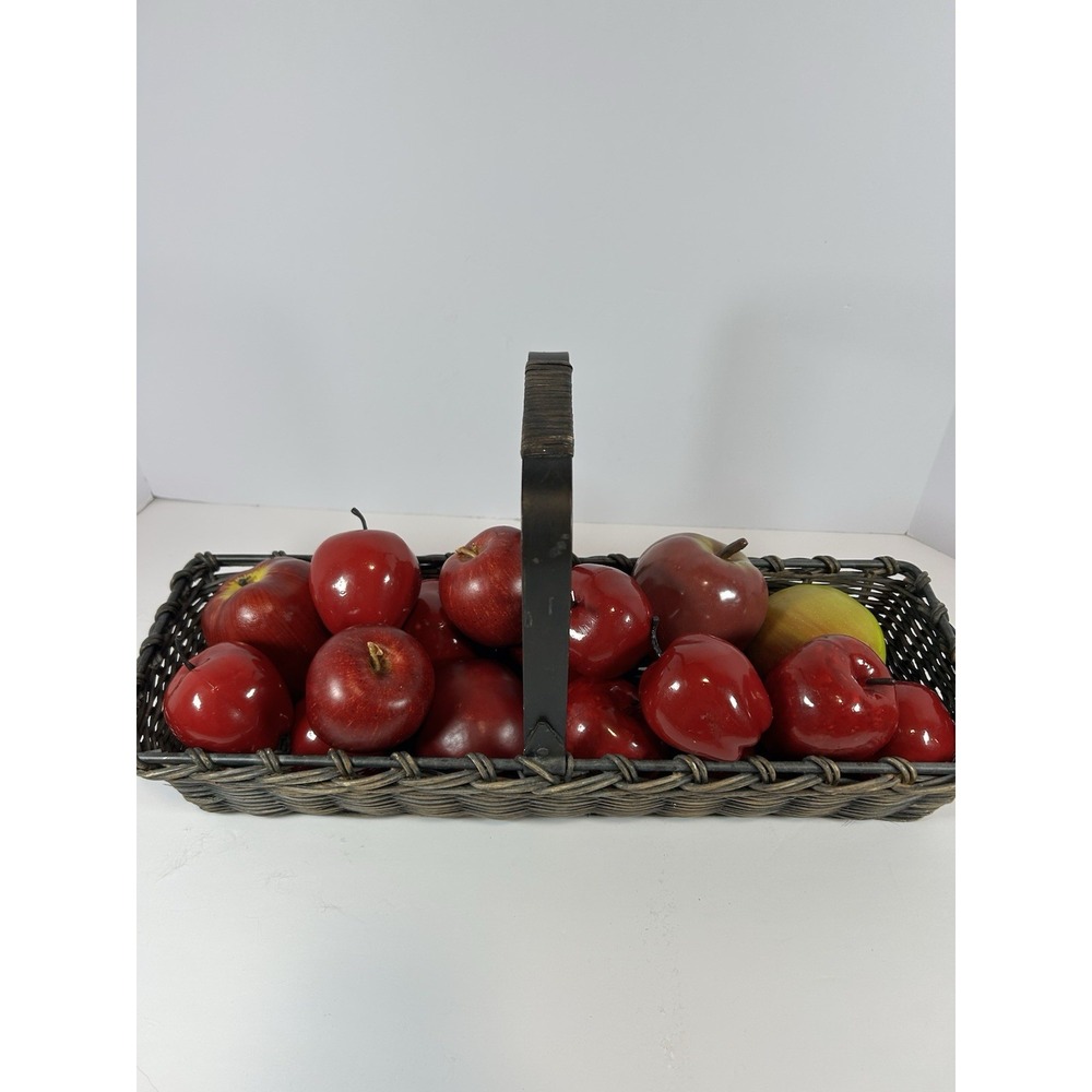 Vintage Style Wicker Flower Gathering Basket 18" Long Garden Trug, Farmhouse